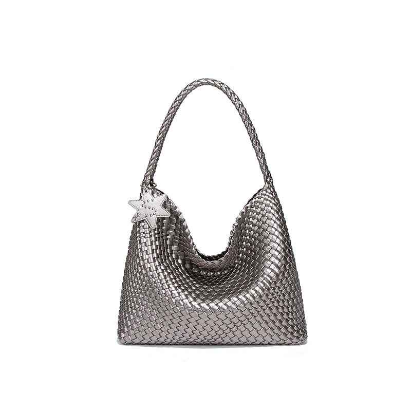 Sac à bandoulière tressé de luxe : Élégance décontractée pour votre quotidien