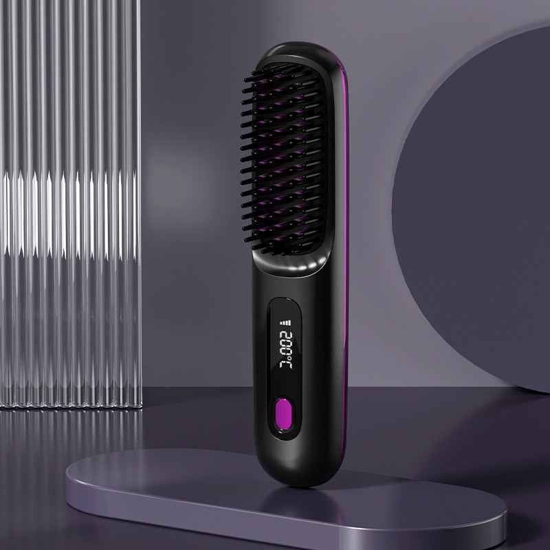 Brosse lissante sans fil 2-en-1 rechargeable USB-C