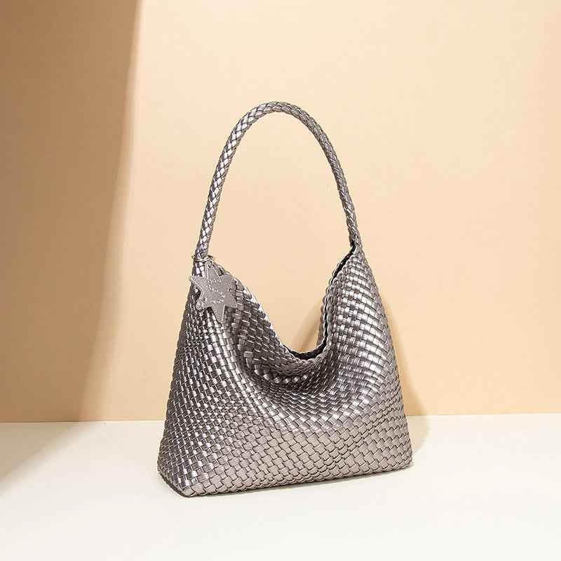 Sac à bandoulière tressé de luxe : Élégance décontractée pour votre quotidien