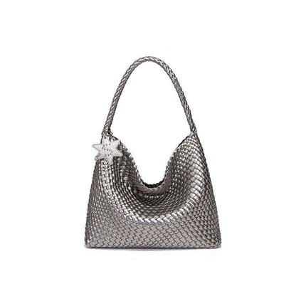 Sac à bandoulière tressé de luxe : Élégance décontractée pour votre quotidien