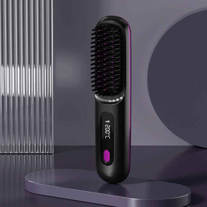 Brosse lissante sans fil 2-en-1 rechargeable USB-C