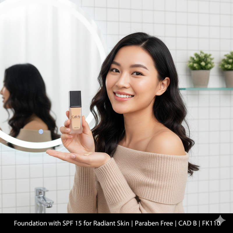 Fond de teint SPF 15 pour une peau éclatante | Sans parabènes | CAD B | FK110