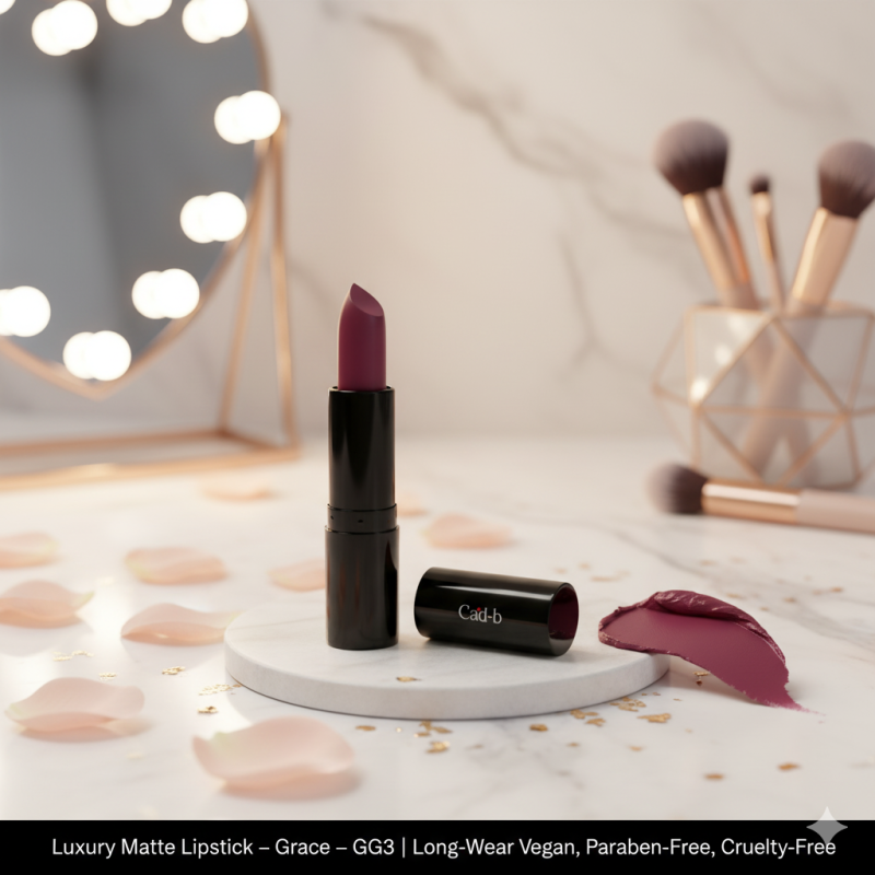 Rouge à lèvres mat de luxe – Grace – GG3 | Tenue longue durée, vegan, sans parabènes, sans cruauté