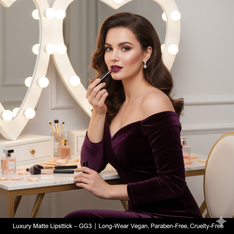 Rouge à lèvres mat de luxe – Grace – GG3 | Tenue longue durée, vegan, sans parabènes, sans cruauté